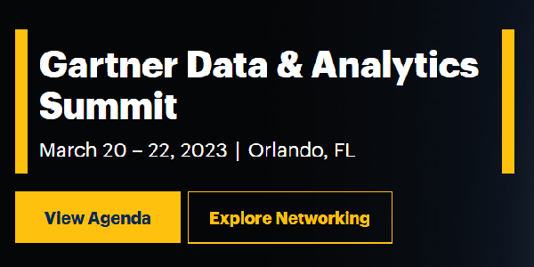 GARTNER DATA AND ANALYTICS CONFERENCE 2023