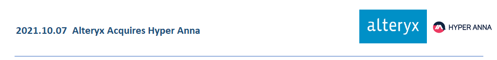 Alteryx Acquires Hyper Anna